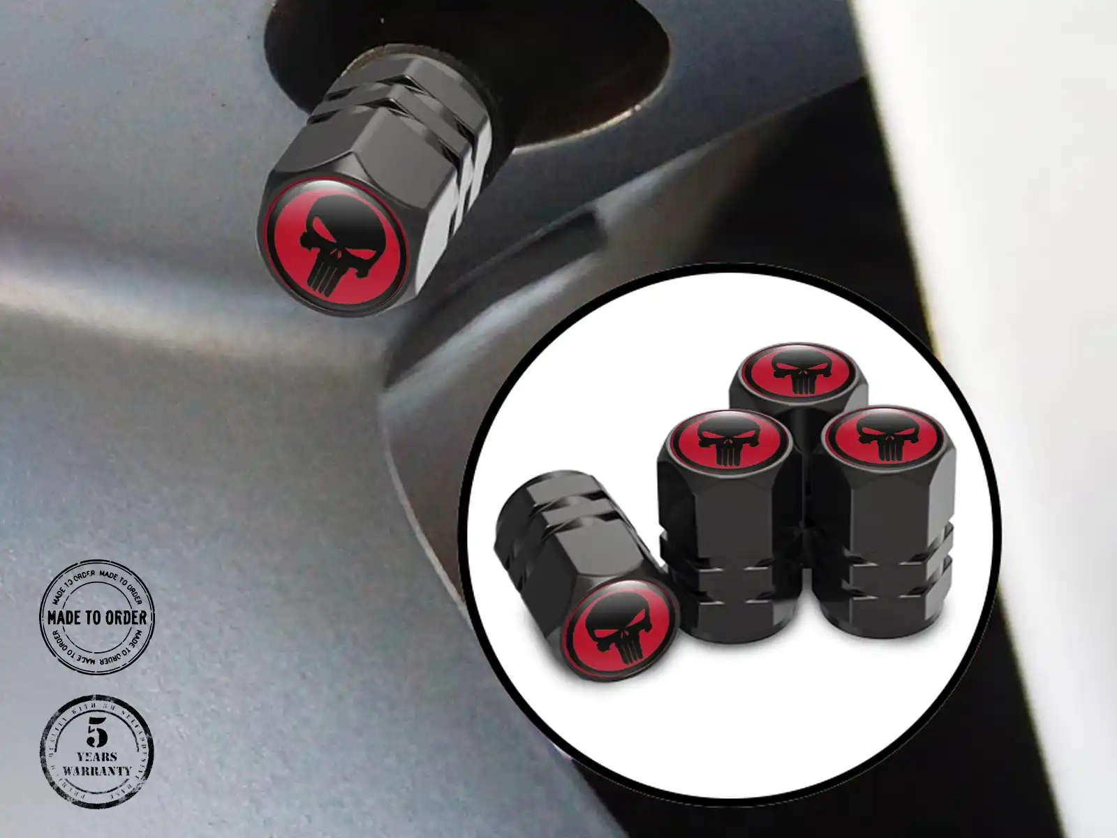 Rim Valve Caps for Bikes Alloy Edition Look